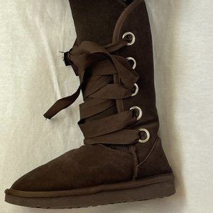 Ribbon Lace Up UGG Boots Roxy Style